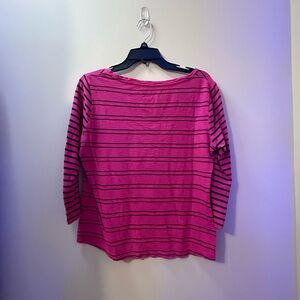 Striped Pink and Black Women's Top